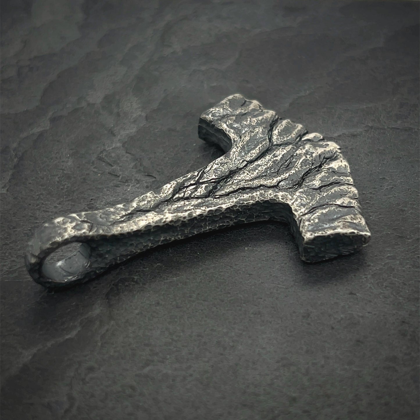 Large Battleworn Sterling Silver Mjolnir Pendant: Thor's Hammer Necklace