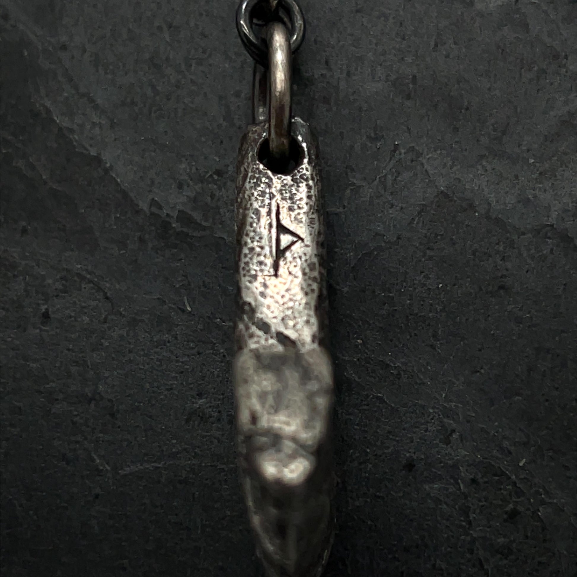 Battleworn Sterling Silver Mjolnir Pendant: Thurisaz Rune, Handcrafted Thor's Hammer