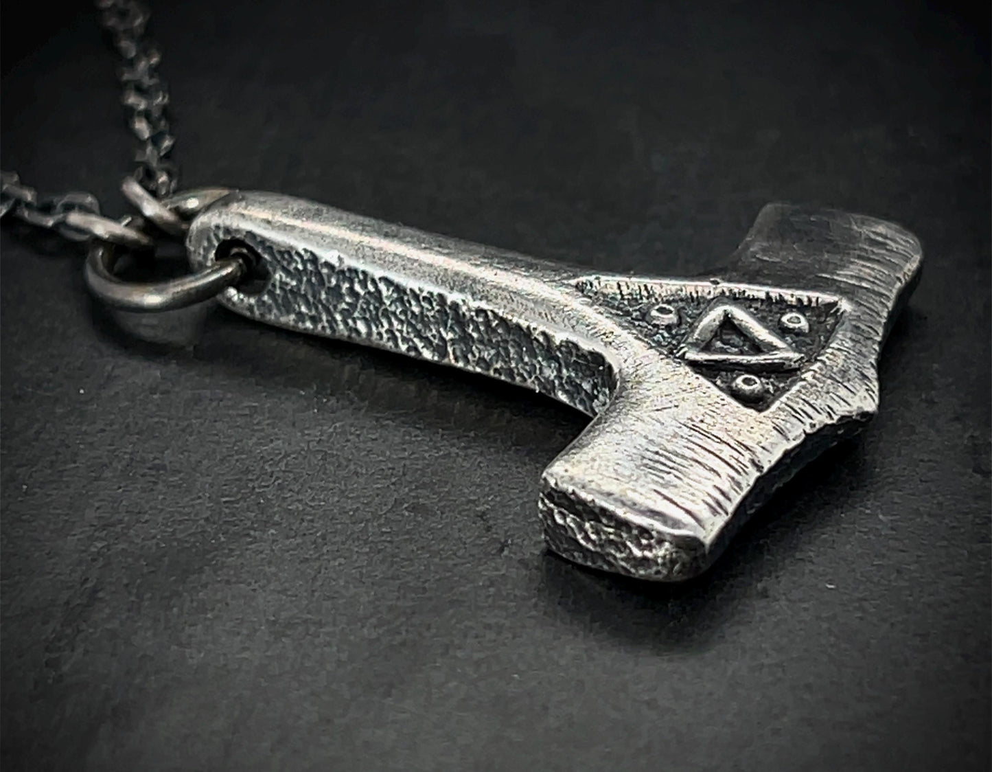Sterling Silver Mjolnir Pendant : Gydingsgård inspired, Handcrafted Thor's Hammer