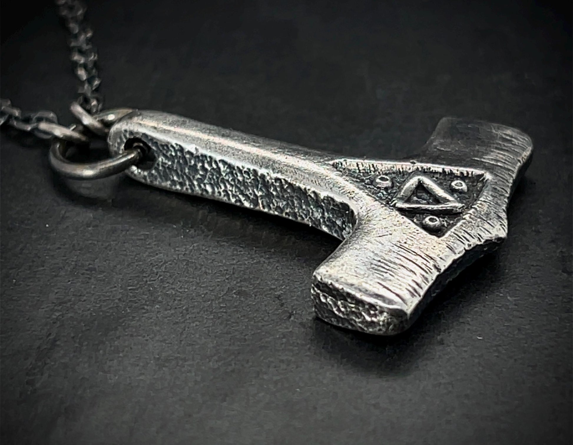 Sterling Silver Mjolnir Pendant : Gydingsgård inspired, Handcrafted Thor's Hammer