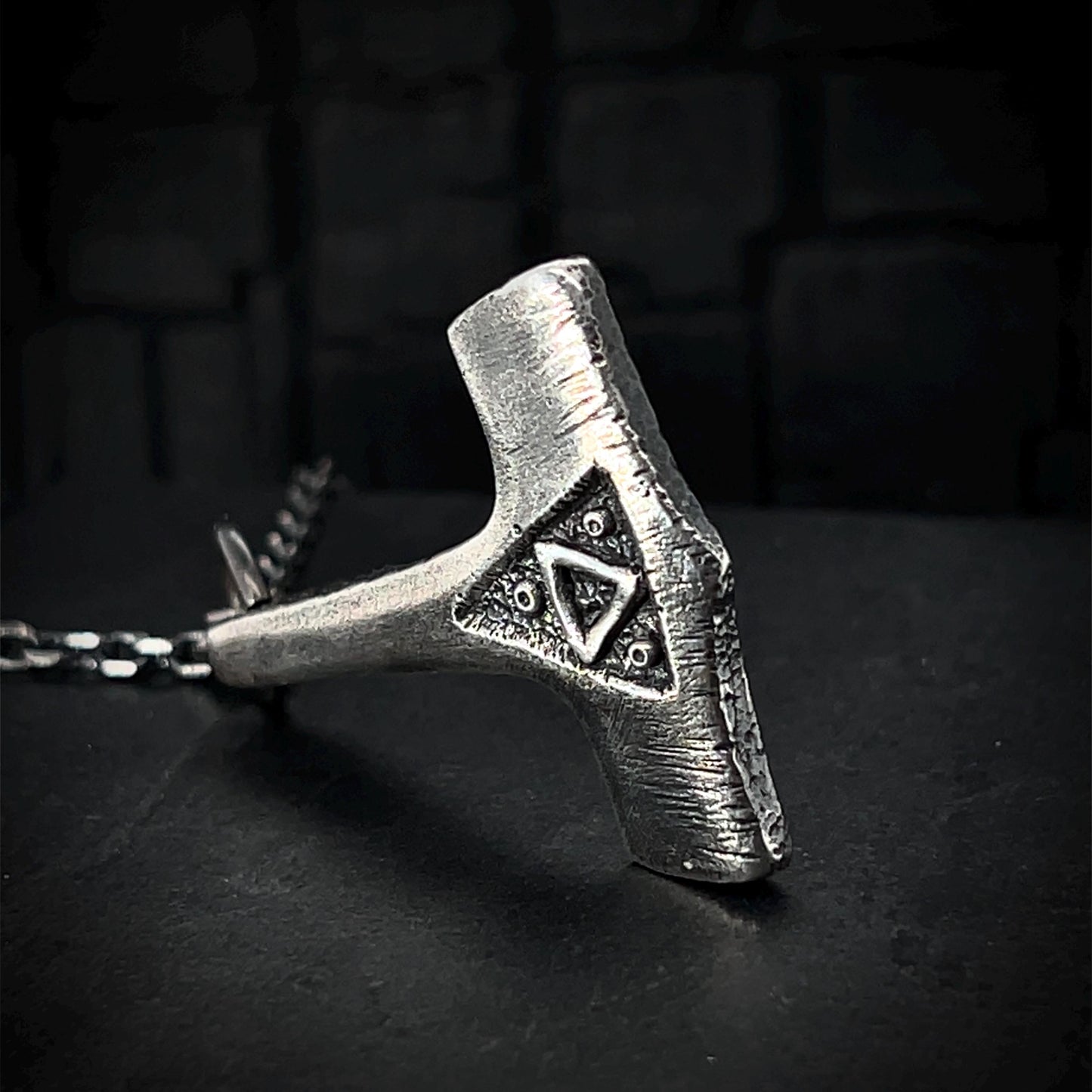 Sterling Silver Mjolnir Pendant : Gydingsgård inspired, Handcrafted Thor's Hammer
