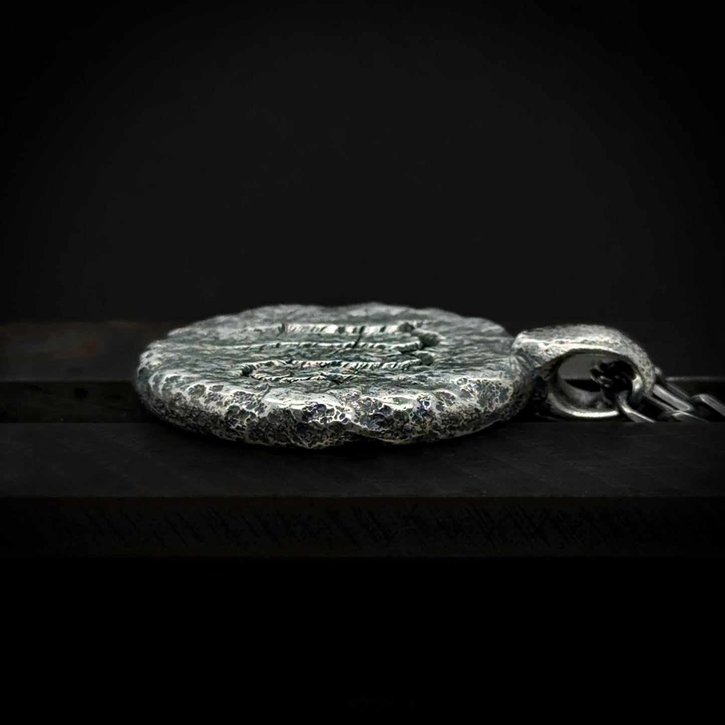 Scorpio Necklace in Sterling Silver — Zodiac Relic Pendant with Constellation Reverse