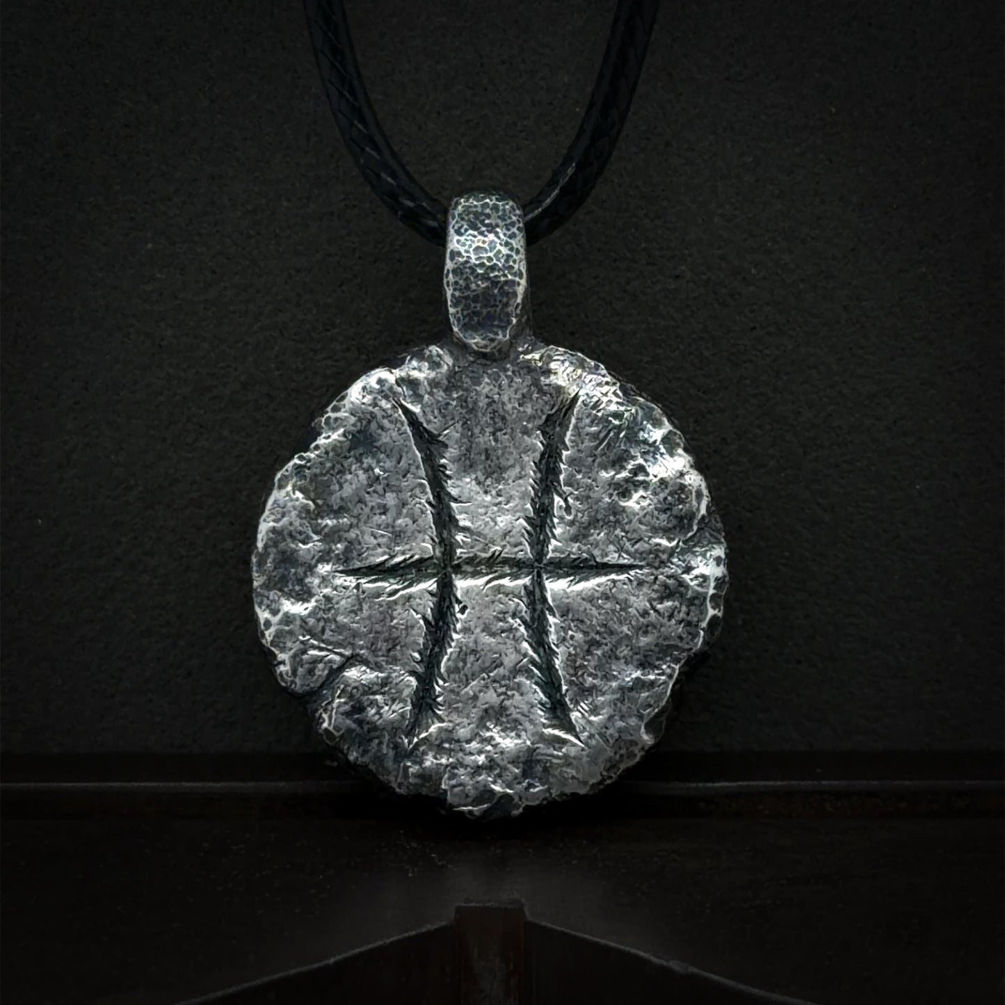 Pisces Necklace in Sterling Silver — Zodiac Relic Pendant with Constellation Reverse