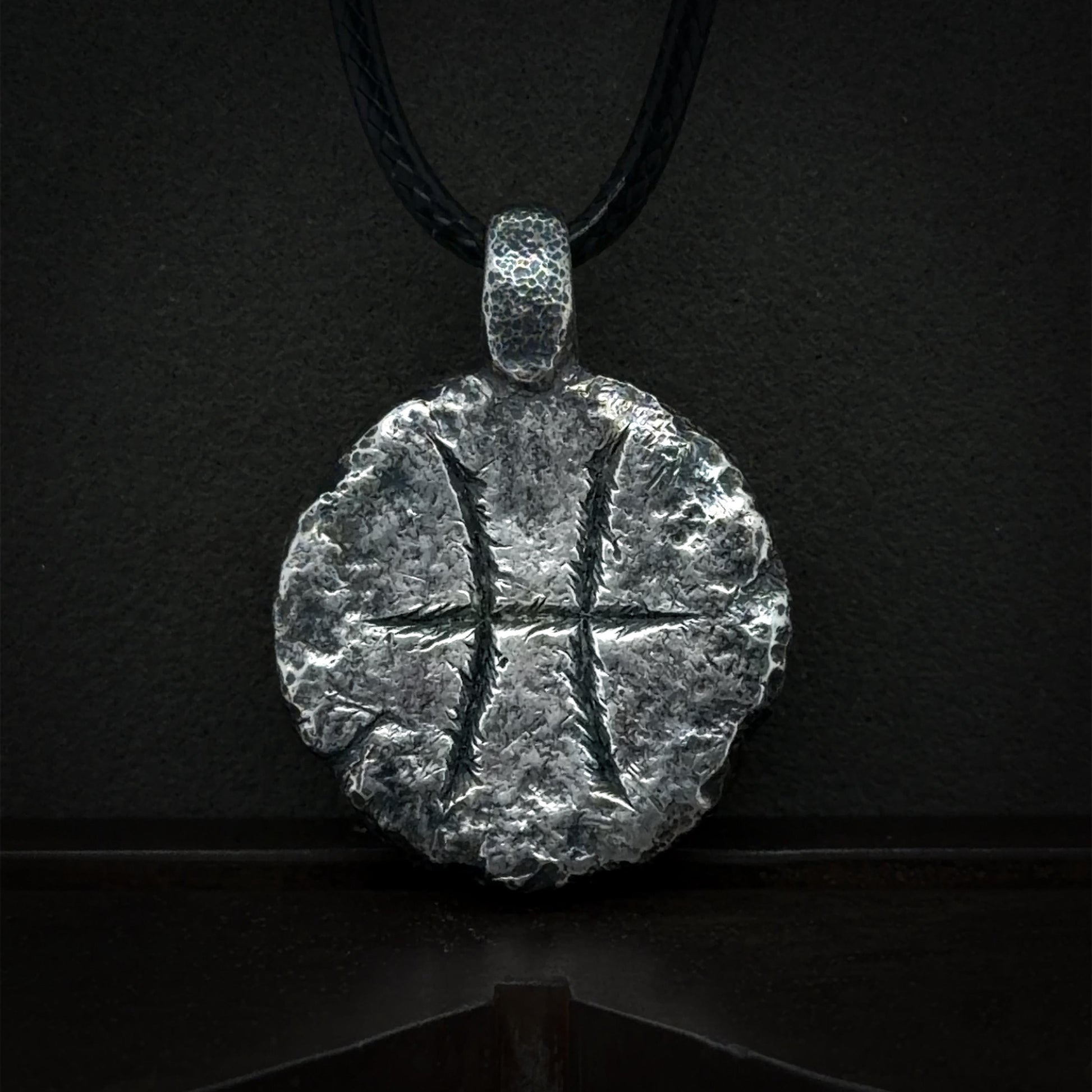 Pisces Necklace in Sterling Silver — Zodiac Relic Pendant with Constellation Reverse