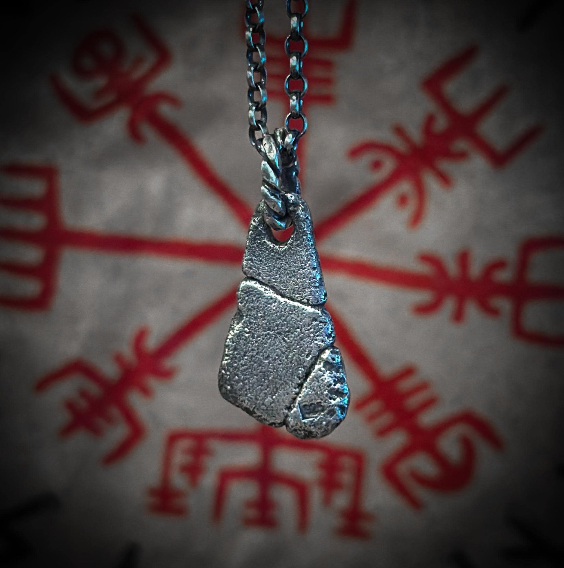 Protection Necklace, Sterling Silver Bind Rune Pendant with Algiz & Othala Runes